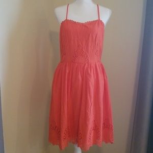 Orange embroidered Modcloth summer dress. L
